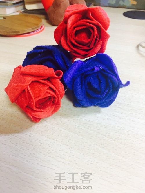 一眼就爱上的玫瑰(不织布) 第34步