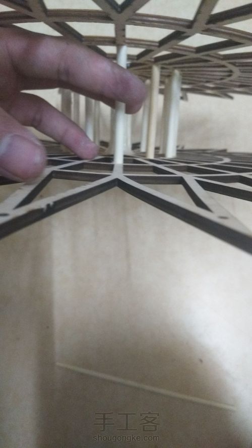一次性筷子竹签摩天轮新材料圆轮教程 第17步