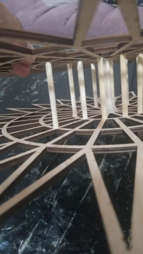 一次性筷子竹签摩天轮新材料圆轮教程 第20步