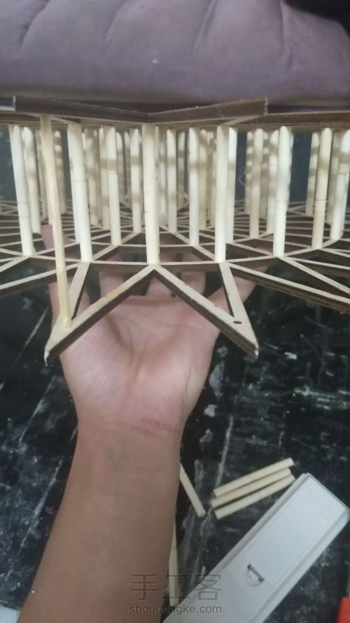 一次性筷子竹签摩天轮新材料圆轮教程 第22步