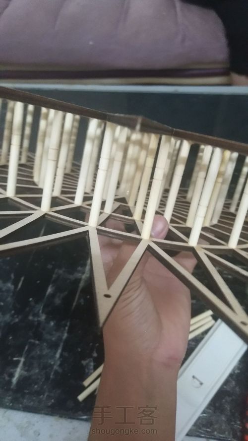 一次性筷子竹签摩天轮新材料圆轮教程 第25步