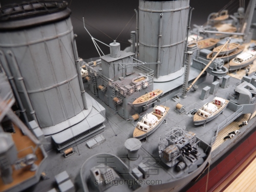 拼装军舰模型制作过程 第80步