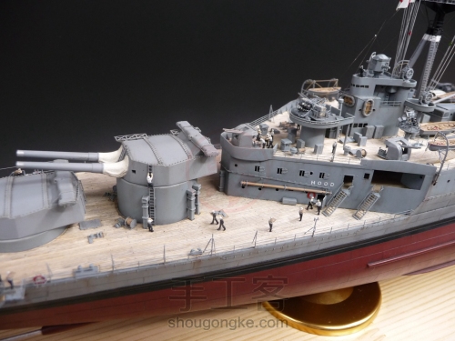 拼装军舰模型制作过程 第89步