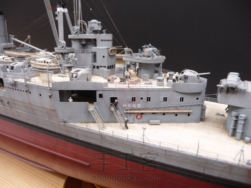 拼装军舰模型制作过程 第90步