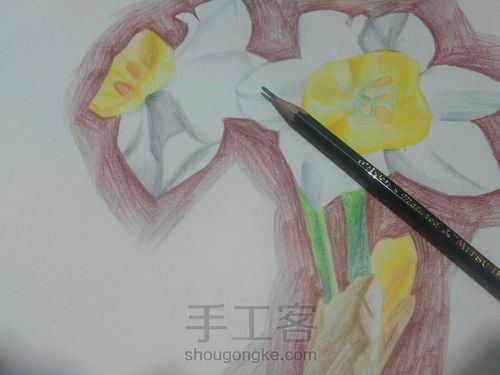 窗台上的水仙花 第7步