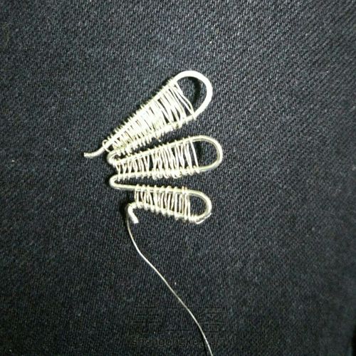 月光石银丝绕线翅膀吊坠 第6步