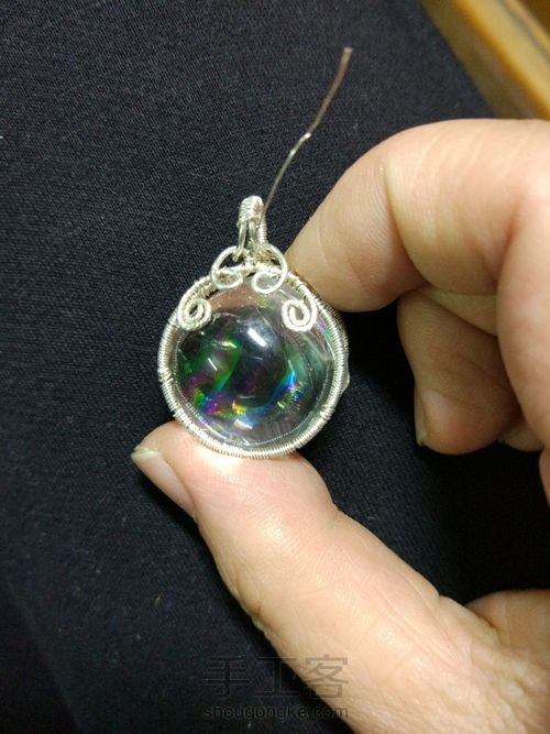 不规则水晶绕线吊坠 第14步