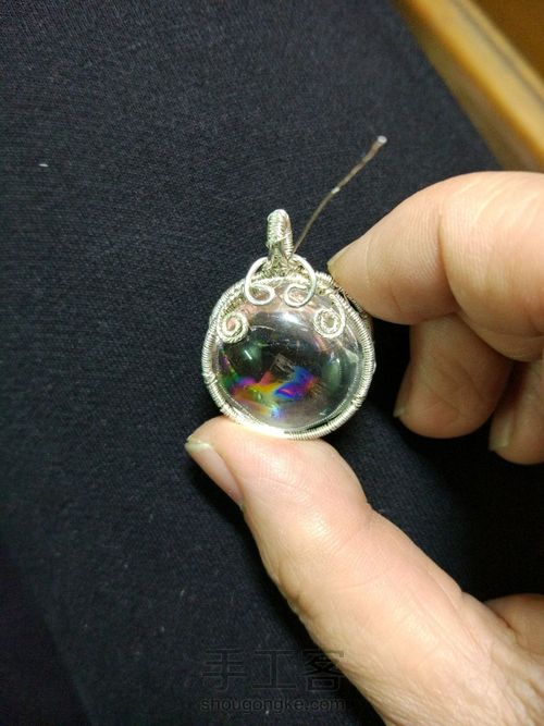 不规则水晶绕线吊坠 第15步