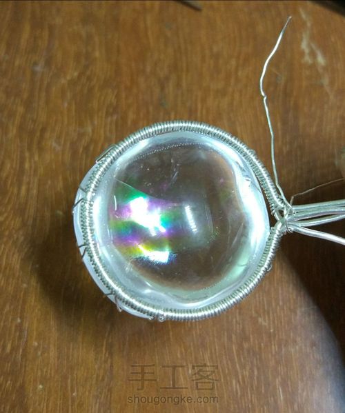 不规则水晶绕线吊坠 第4步
