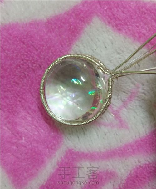 不规则水晶绕线吊坠 第6步