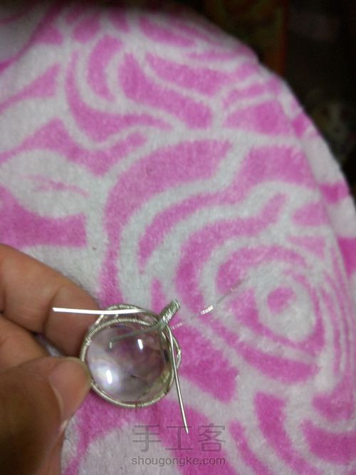 不规则水晶绕线吊坠 第8步