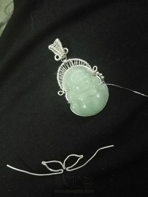 原创 绕线 玉佛 吊坠 第10步