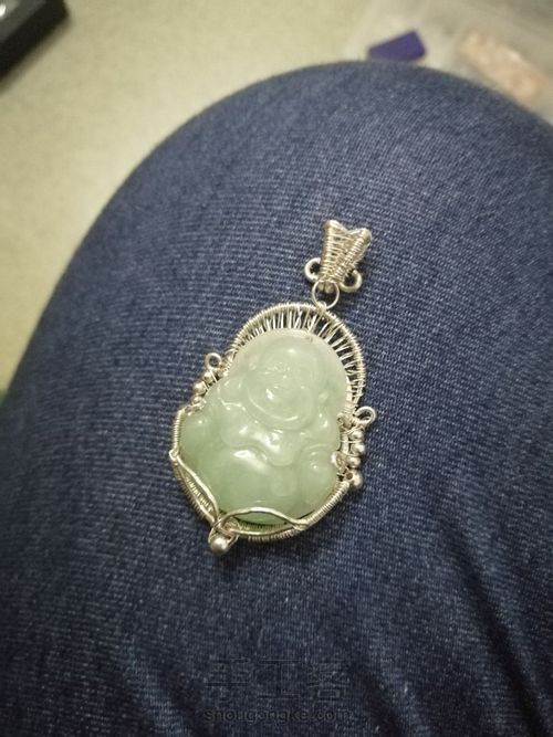 原创 绕线 玉佛 吊坠 第12步