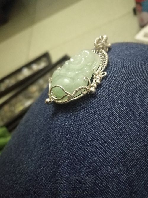 原创 绕线 玉佛 吊坠 第14步