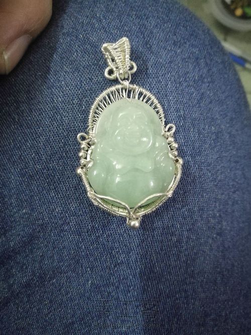 原创 绕线 玉佛 吊坠 第16步