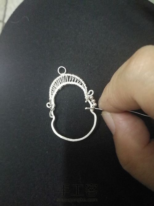 原创 绕线 玉佛 吊坠 第3步