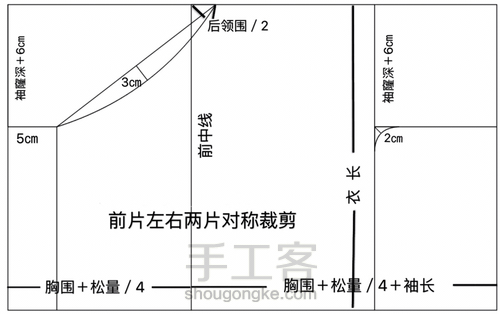 夏日和风睡衣套装 第3步