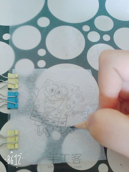 海绵宝宝橡皮章 第1步