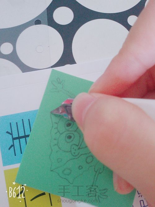 海绵宝宝橡皮章 第4步