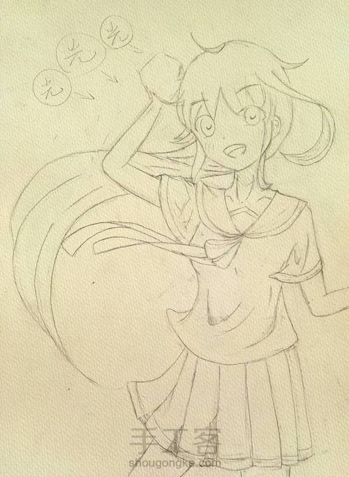 【水彩】一只水手服萌妹✧ 第6步