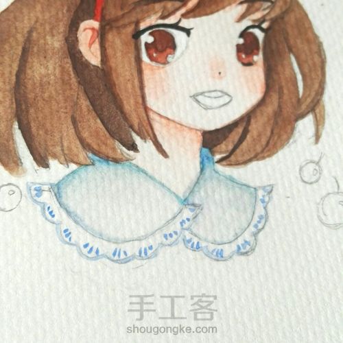 【水彩】 一只森系妹子☆ 第13步