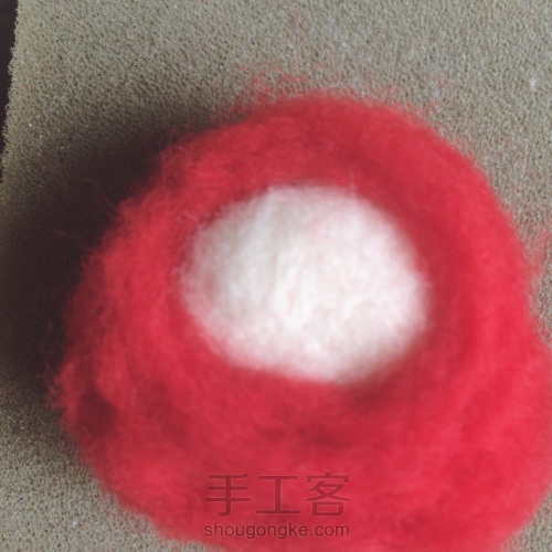 羊毛毡-大护发红胖子
 第6步