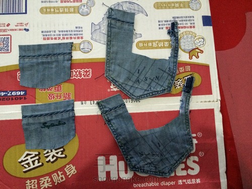 牛仔裤的华丽变身——宝宝马甲 第4步