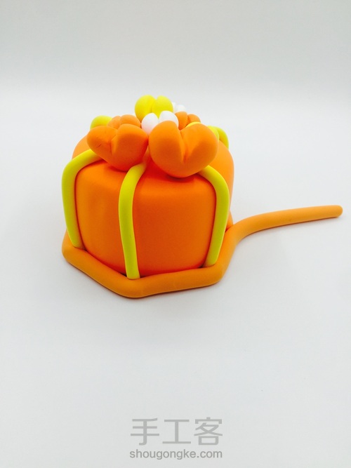 罗弗超轻粘土，小心心蛋糕 第13步