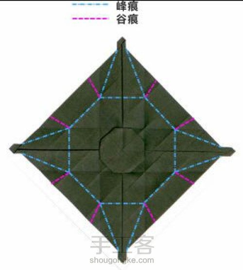 降落的UFO折纸图解    转 第24步