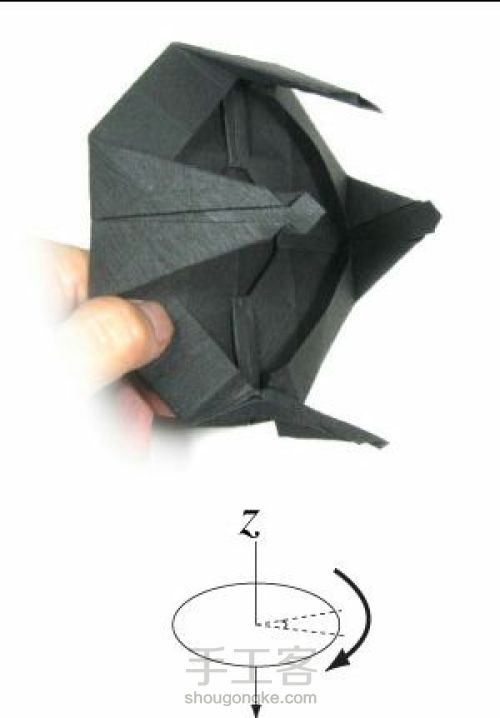 降落的UFO折纸图解    转 第29步