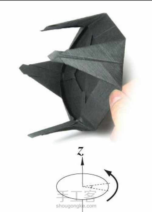 降落的UFO折纸图解    转 第31步