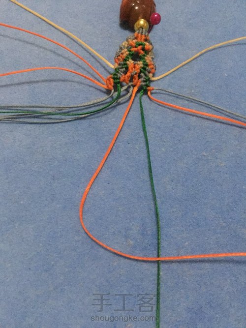 南红花朵手链 第34步
