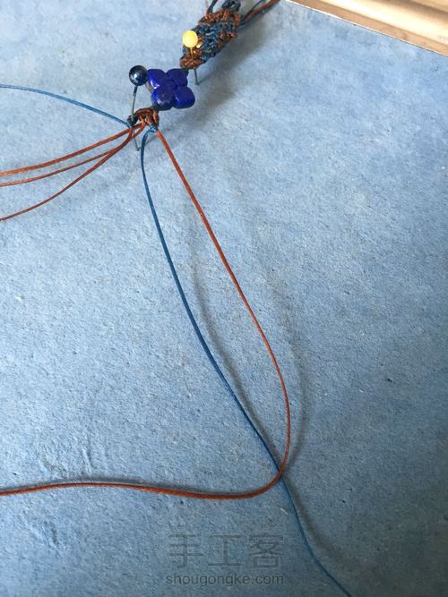 青金石手链 第5步