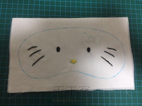 hello kitty眼罩制作教程 第1步