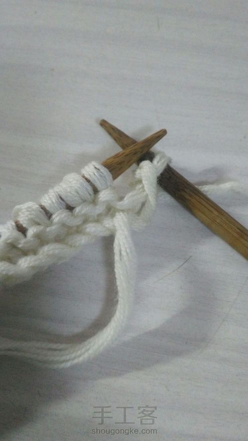 ［围巾教程］渔网花 第13步