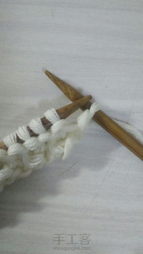 ［围巾教程］渔网花 第18步