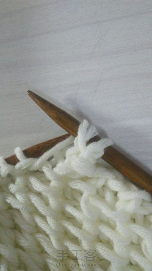 ［围巾教程］渔网花 第19步