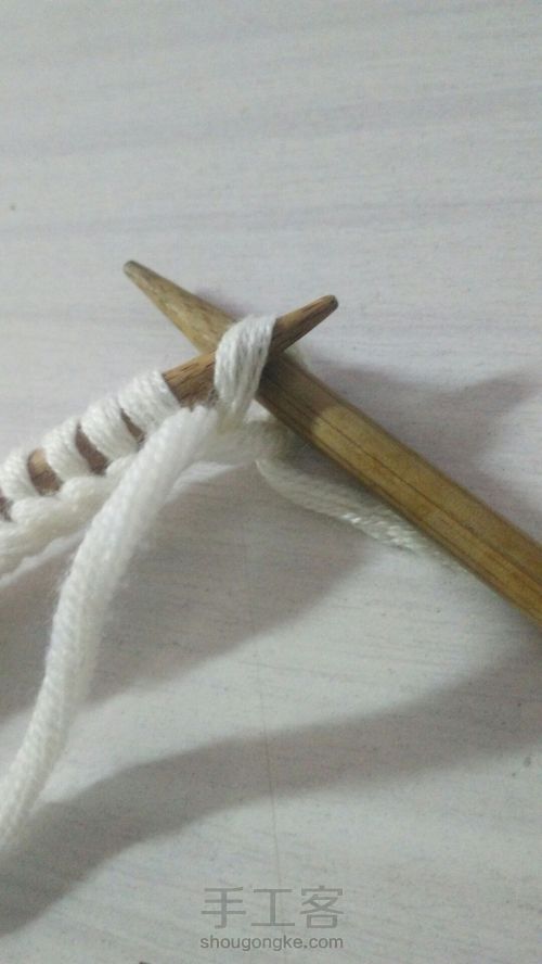 ［围巾教程］渔网花 第2步