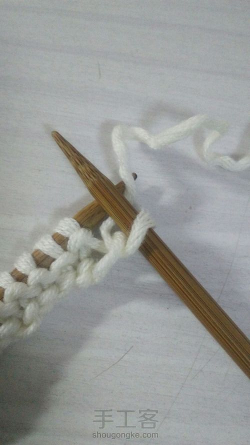 ［围巾教程］渔网花 第5步