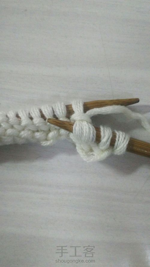 ［围巾教程］渔网花 第9步