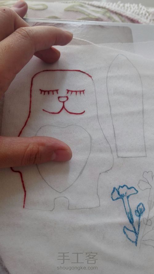 拥有爱心的小兔子 第3步