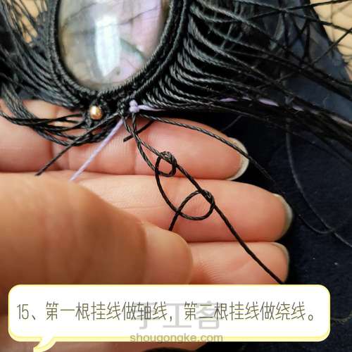 双层花项链教程 第16步