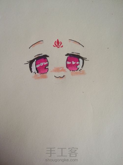 教你一步一步画出简单眼睛. 第17步