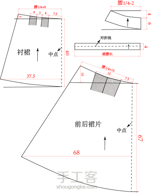 在家也可以轻松做出大牌既视感的百搭半身裙 第12步