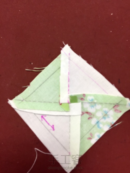 三角形和正方形的拼接 第11步
