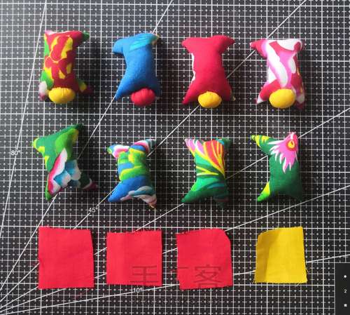 【原创】“八子抱福”南瓜针插 第8步