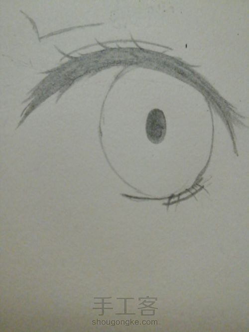 画简单黑白眼睛👀 第11步