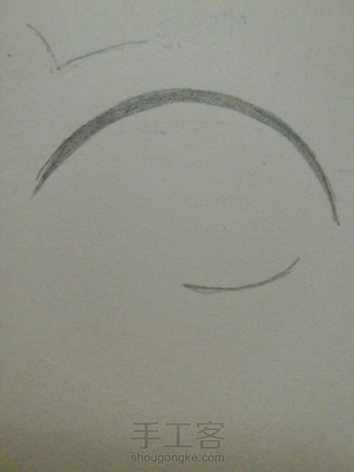 画简单黑白眼睛👀 第2步