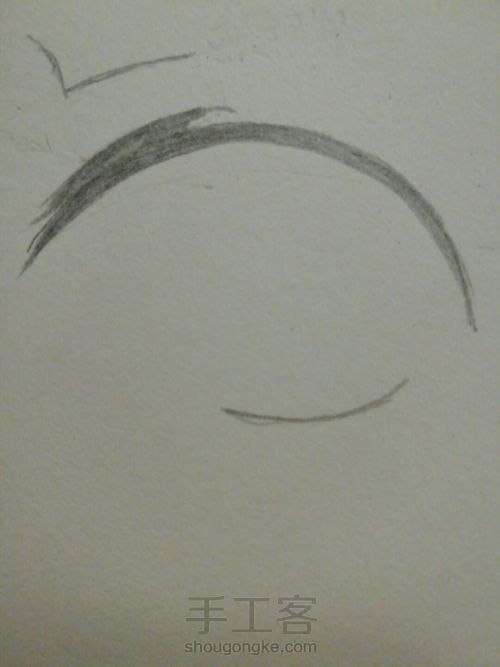 画简单黑白眼睛👀 第4步