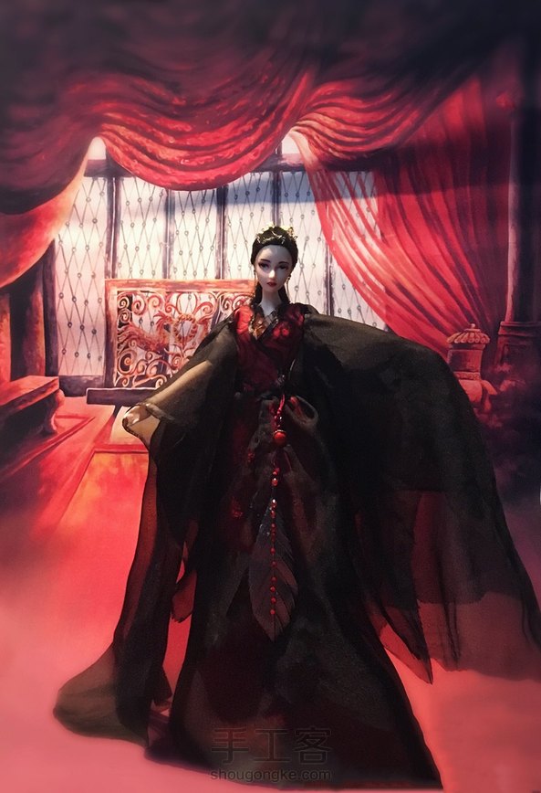 心怡翼后玄女手工古风改妆娃衣